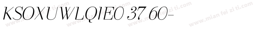 KSOXUWLQIE0 37 60字体转换